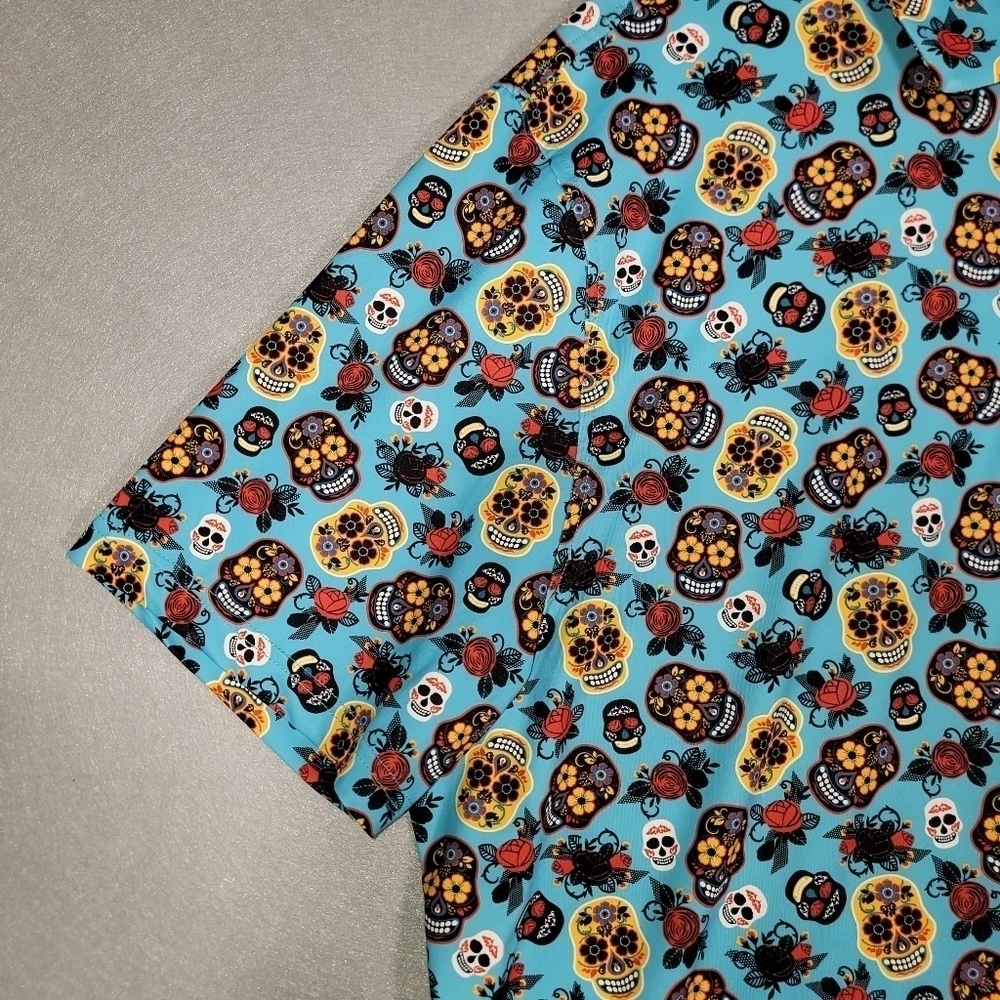 1764 Signature Performance Golf Polo Sugar Skull Sugar Dance SV16324 Size XL - Picture 6 of 10
